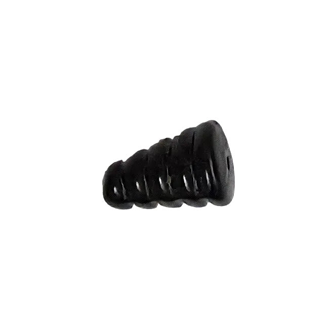 Jet Glass Cone Bead – 11×17mm – 1 Gross