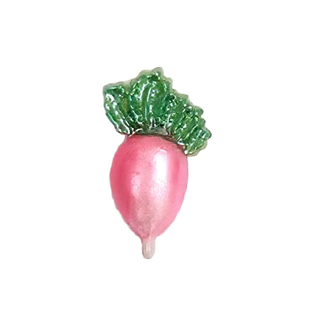 Turnip Plastic Flat Back - Hand-Painted - 13x19mm - 1 Gross