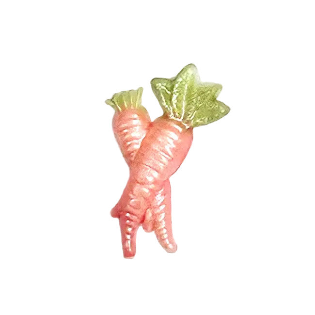 Carrots Plastic Flat Back - Hand-Painted - 16x26mm - 1 Gross