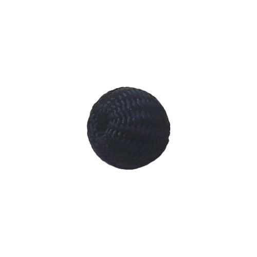 Navy 9 mm rayon ‘milan’ bead with woven texture and silk-like sheen