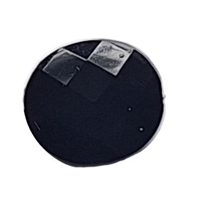 Wholesale Vintage Jet Plexiglass Bead – Faceted Oval – 18×16 mm