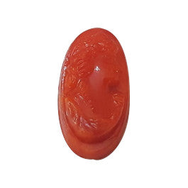 Glass Cameo Cabochon – Red – 10×18mm – 1 Gross