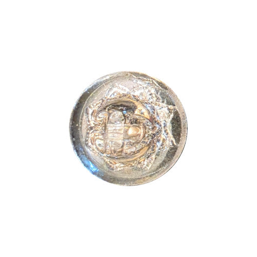 back of crystal glass self-shank button.