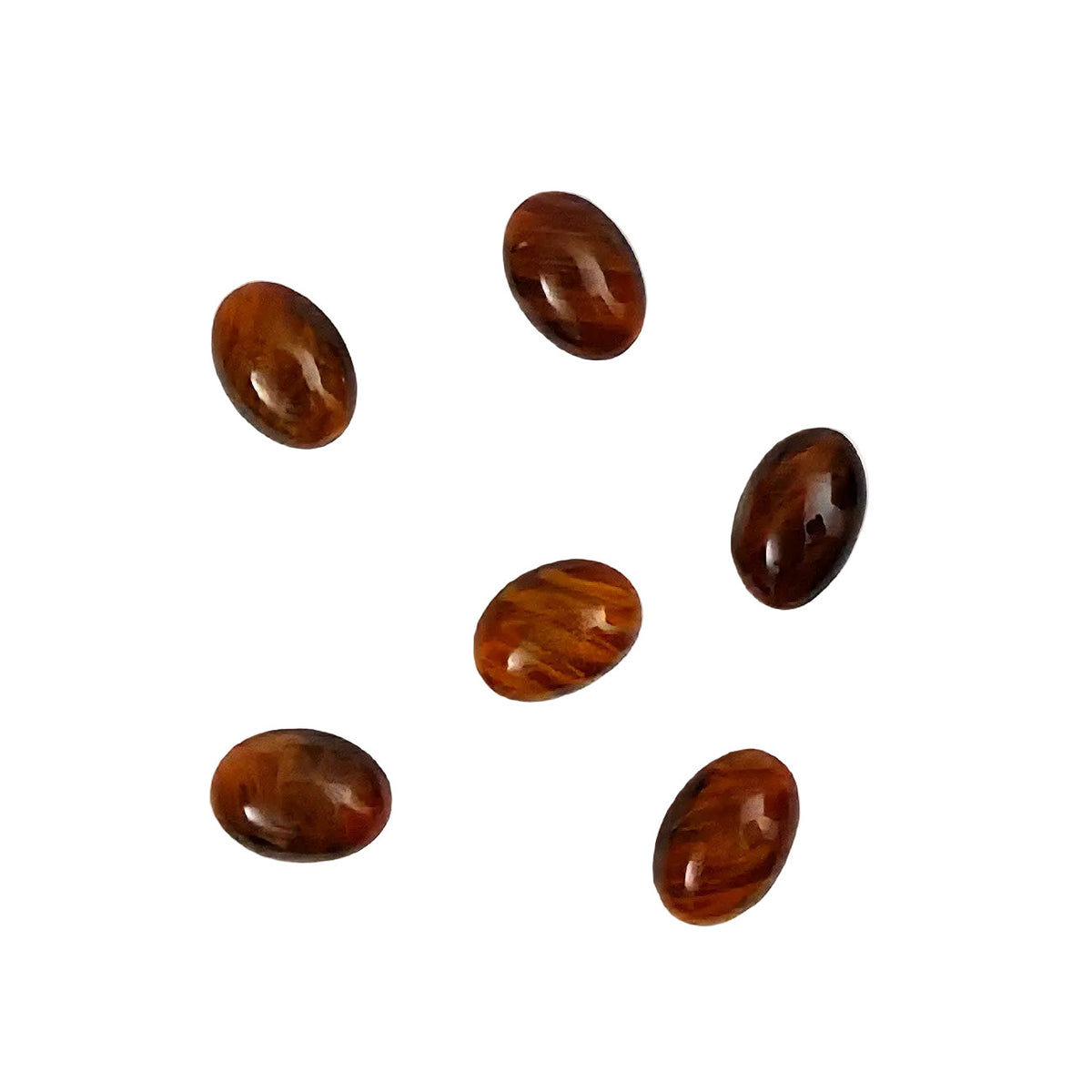 Tiger’s Eye Glass Cabochon – Half-Drilled – 10×14mm – 1 Gross