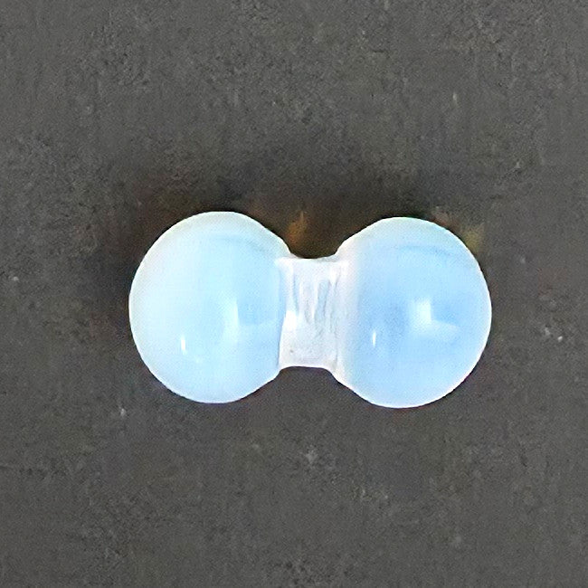 Peanut Glass Bead – White Opal – 13×26mm – 1 Gross