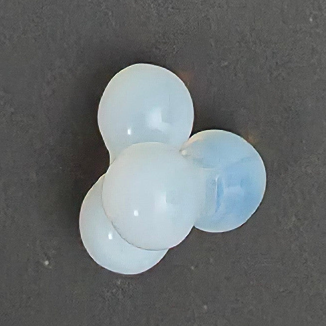 Peanut Glass Bead – White Opal – 13×26mm – 1 Gross
