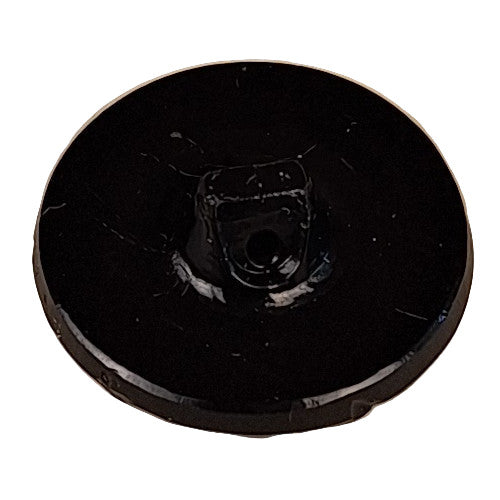 Black self-shank back of glass button