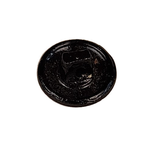 black glass button shank-back-22L