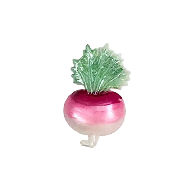 Radish Plastic Flat Back - Hand-Painted - 18x22mm - 1 Gross