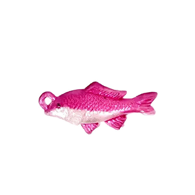 Slender Fish Plastic Flat Back – Hand-Painted, Red – 11×26mm – 1 Gross