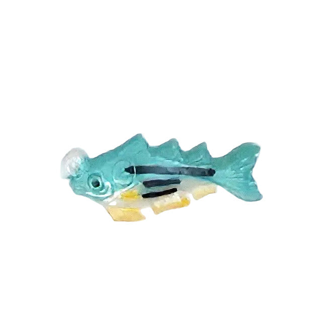 Slender Fish Plastic Flat Back – Hand-Painted, Blue – 11×26mm – 1 Gross