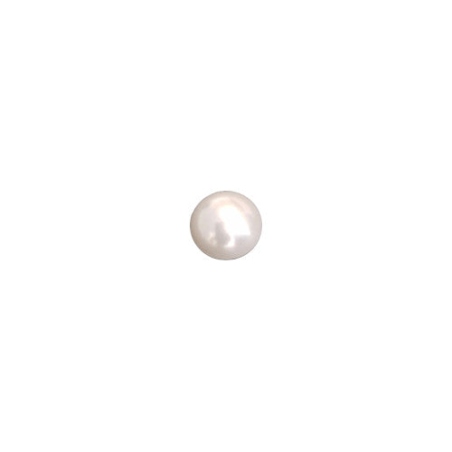 Vintage pearl plastic cabochon with a smooth dome and a flat-back surface, ss 16.