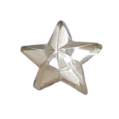 Crystal Glass Star Cabochon, Mirrored Back – 10 mm – 3 Gross