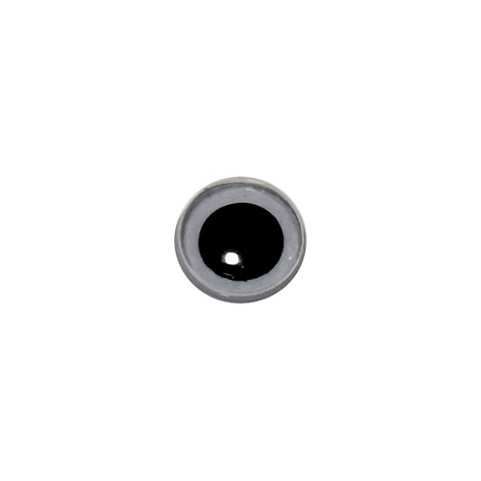 One 7mm googly eye with a flat black pupil, made in Japan.