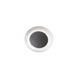 One 10mm googly eye with a flat black pupil, made in Korea.