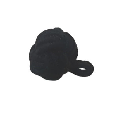 Black Chinese Knot Button with Loop – 14mm - 1 Gross