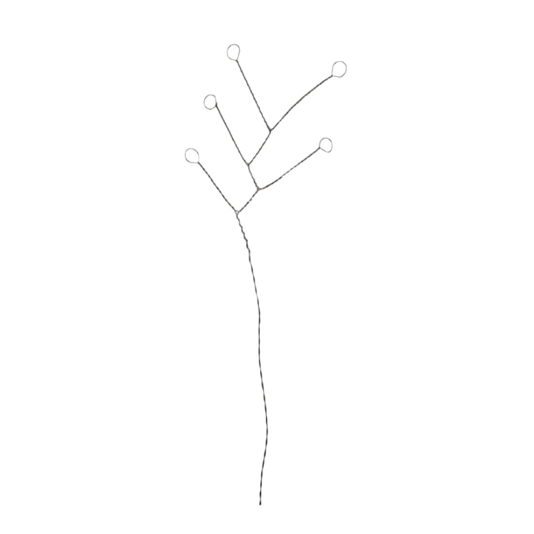 Metal Wire Spray, 5 Branch, Chaton Setting – 6 Inch Stem – 1 Gross