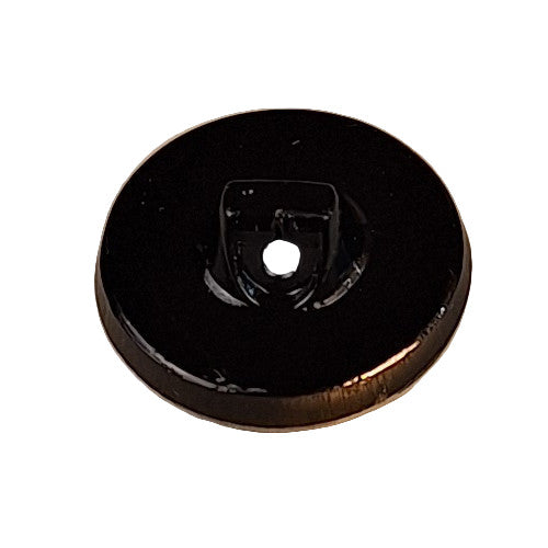 Black glass shank for a 28L button
