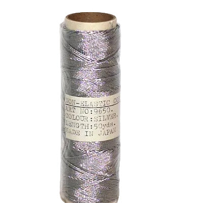 Metallic Silver 3-Ply Lamé – 50-Yard Spools – 1 Dozen
