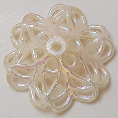Wholesale Vintage AB Pearl Plastic Lace Bead – Bowl-Shaped – 23 mm