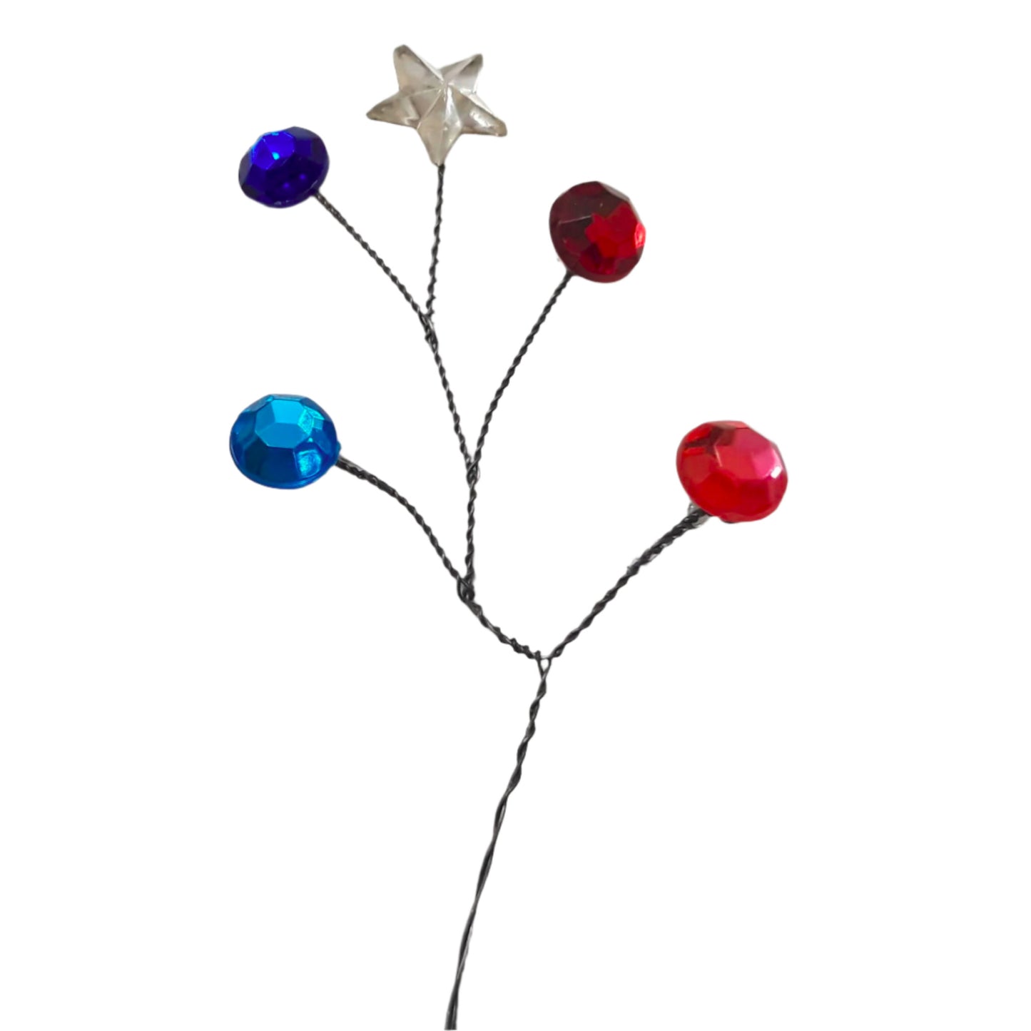 Metal Wire Spray, 5 Branch, Chaton Setting – 6 Inch Stem – 1 Gross
