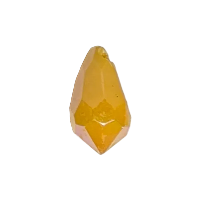 AB faceted plastic drop in Yellow, opaque, sew-on, 6.5x13mm.